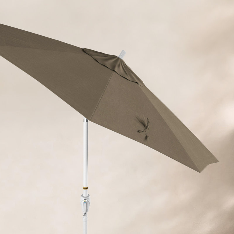 Parasol de marché 7,5', Sunbrella®, Blanc, Taupe