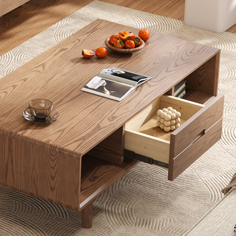 Ensemble de meuble télé et table basse en bois de frêne