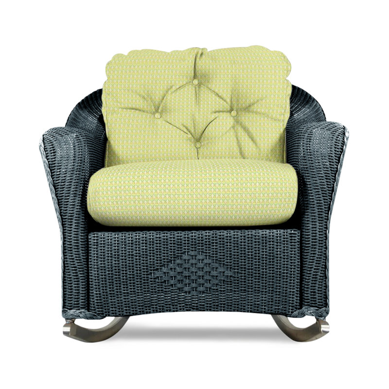 Reflections Outdoor Rocker Chair, Flagship Lapis Sunbrella®, Denim Blue