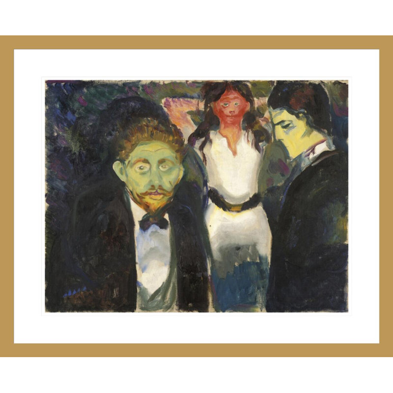 Jealousy by Edvard Munch -Framed Giclee Print, 23.5" H x 28.7" W