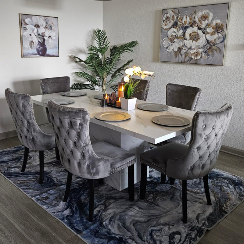 Upholstered Dining Chair, Grey