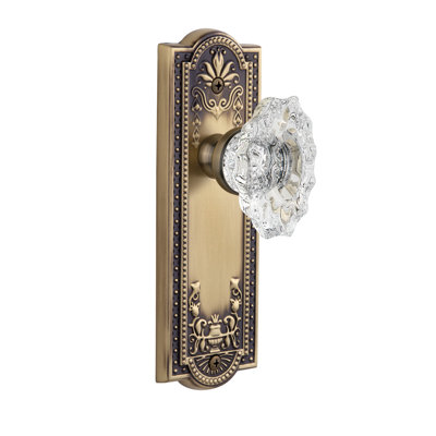 Double plaque Grandhomme Parthénon avec bouton de porte en cristal Biarritz