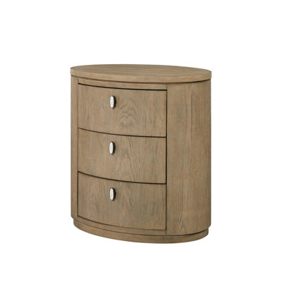 Table de chevet ovale - Caramel