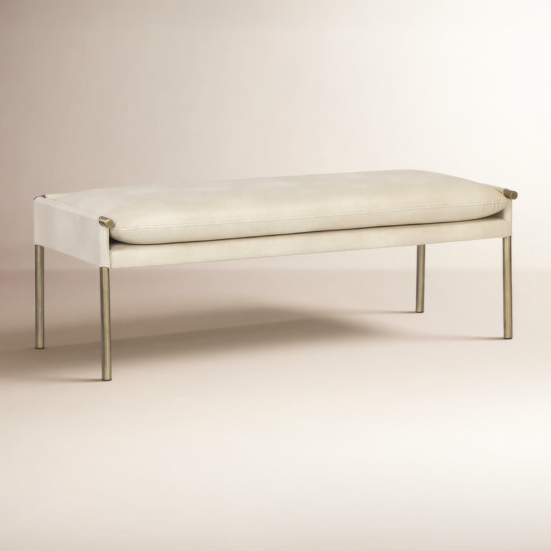Madge Upholstered Bench, Beige