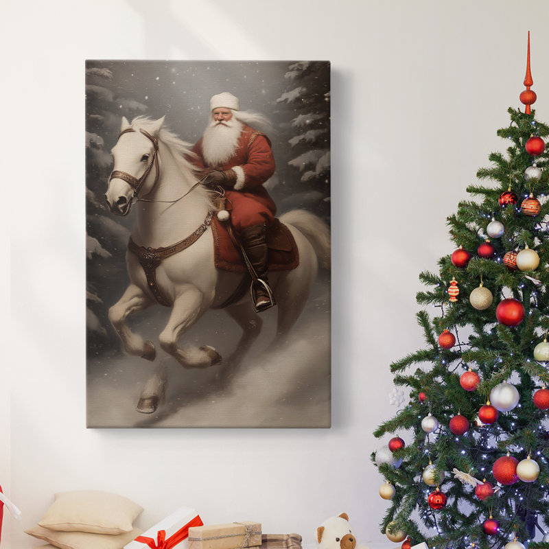 Art des Fêtes de Noël - Toile tendue avec châssis - Série 2-IX, H 60 po x l 40 po