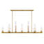 Fedler 13-Light Linear Chandelier in Warm Brass