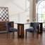 Ensemble de 2 chaises d'appoint rembourrées en tissu de lin campagnard avec structure en bois franc-2146337810