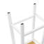 25.6" Tall Solid Wood Counter Stools, White, Look, Footrest, Of 2 For Regular Use 2 Bar White With Footrests, Rustic Dining Room Chairs-228945914