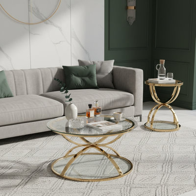 Ensemble de tables basses Modern Glass