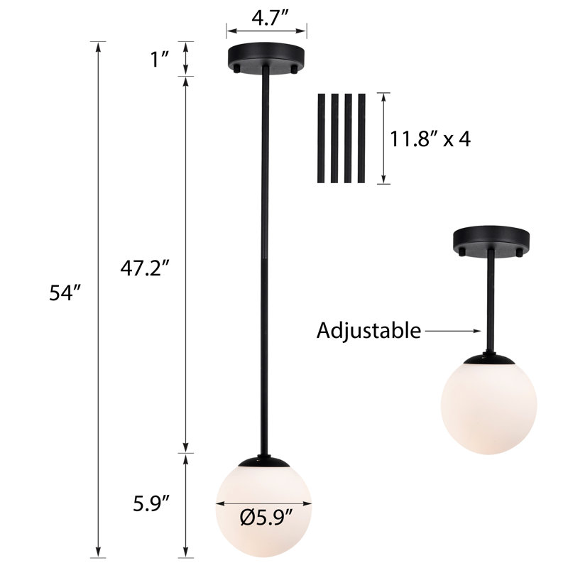 glass globe pendant lights kitchen island light
