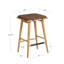 Ensemble de 4 tabourets de bar en bois sans dossier à hauteur de comptoir avec coussin amovible en cuir-847064336-868643923-871875409