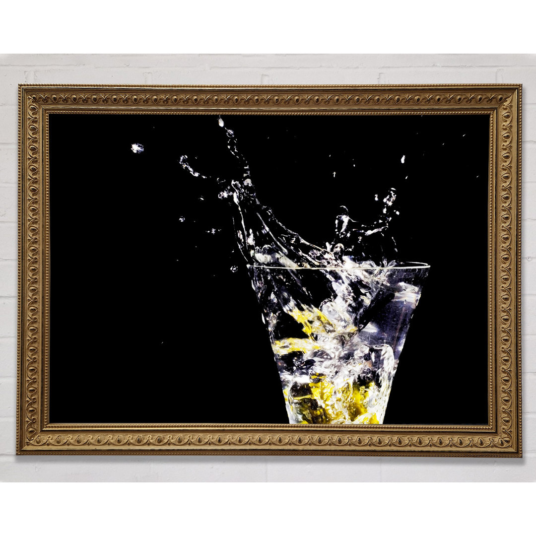 Gin And Tonic Splash - Einzelner Bilderrahmen Kunstdrucke