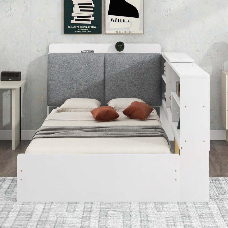 Casonya Upholstered Daybed Bed, White