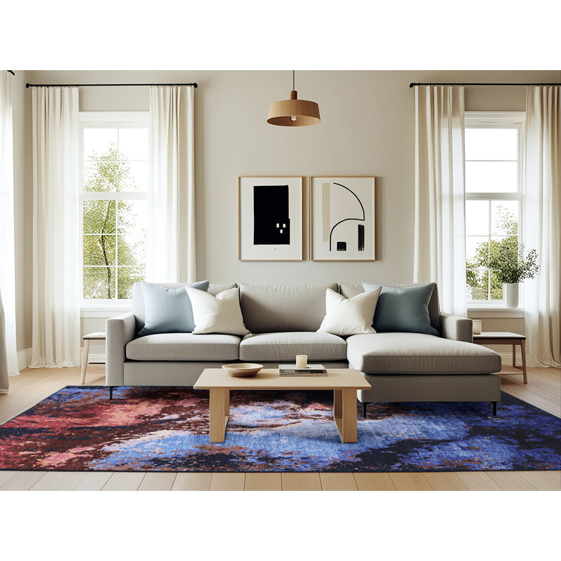 Abstract Indoor Rug, Rectangle 6' x 9'