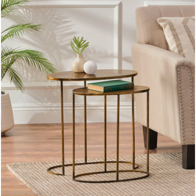 Ensemble de 2 tables gigognes