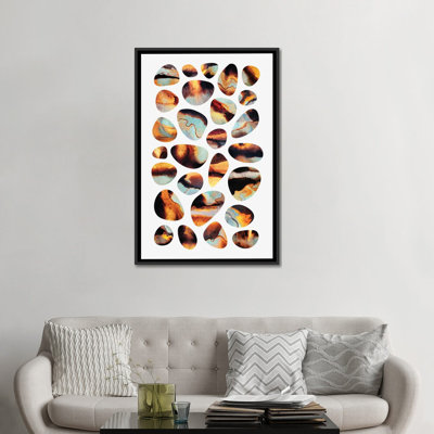 « flamboyanty pebbles », impression sur toile