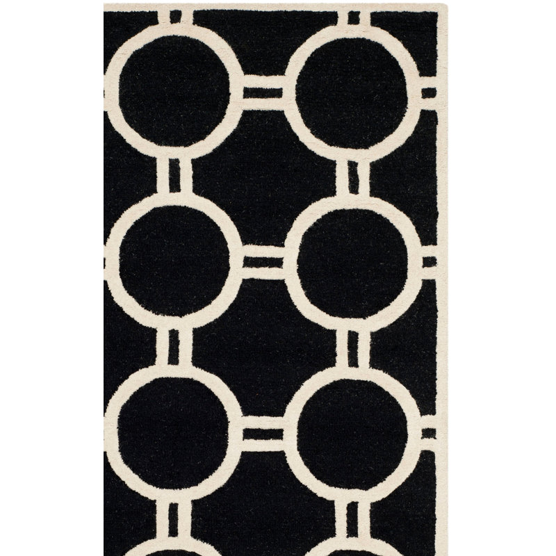 Tapis géométrique en laine touffeté à la main Cambridge, Rectangle 2 pi 6 po x 4 pi