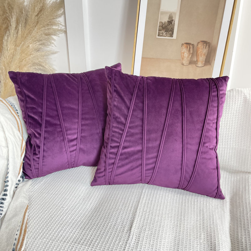 Housse de coussin Chevron, Mauve, 16 po x 16 po