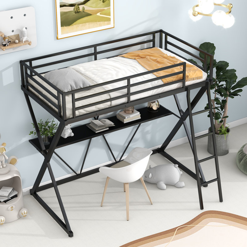 Lit mezzanine avec bureau