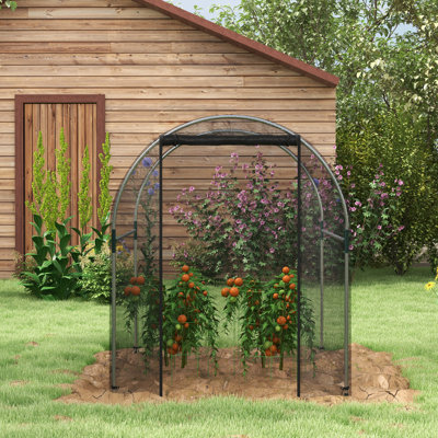 1,2x1,5x1,5m Gartennetz, Pflanzenschutzzelt mit Tür, Insektenschutznetz, Stahl
