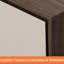 Commode longue pour chambre WAMPAT avec surface texturée en cuir