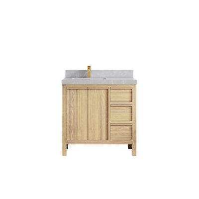 Chêne Elizabeth 36 po X P 22 po De salle de bain Piatra