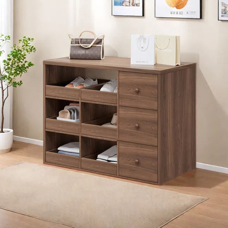 Solid Wood Display Case with Drawers and Pull-Out Trays, 35.43" H x 47.24" W x 23.62" D