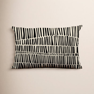 Ikom Polyester/Polyester Blend Lumbar Rectangular Indoor/Outdoor Pillow Cover & Insert