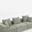 Canapé modulaire modulaire à 3 places, canapé à assise profonde entièrement en mousse avec chenille texturée moelleuse, installation compressée et installation sans outils, conception à profil bas pour les petits espaces, l 111 po x P 37 po x H 23,6 po vert clair-1665489336