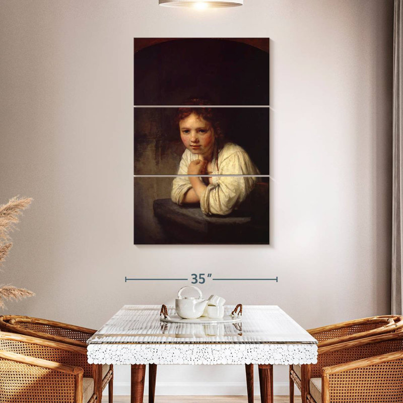 Leisha Girl At A Window, 65" H x 42" W