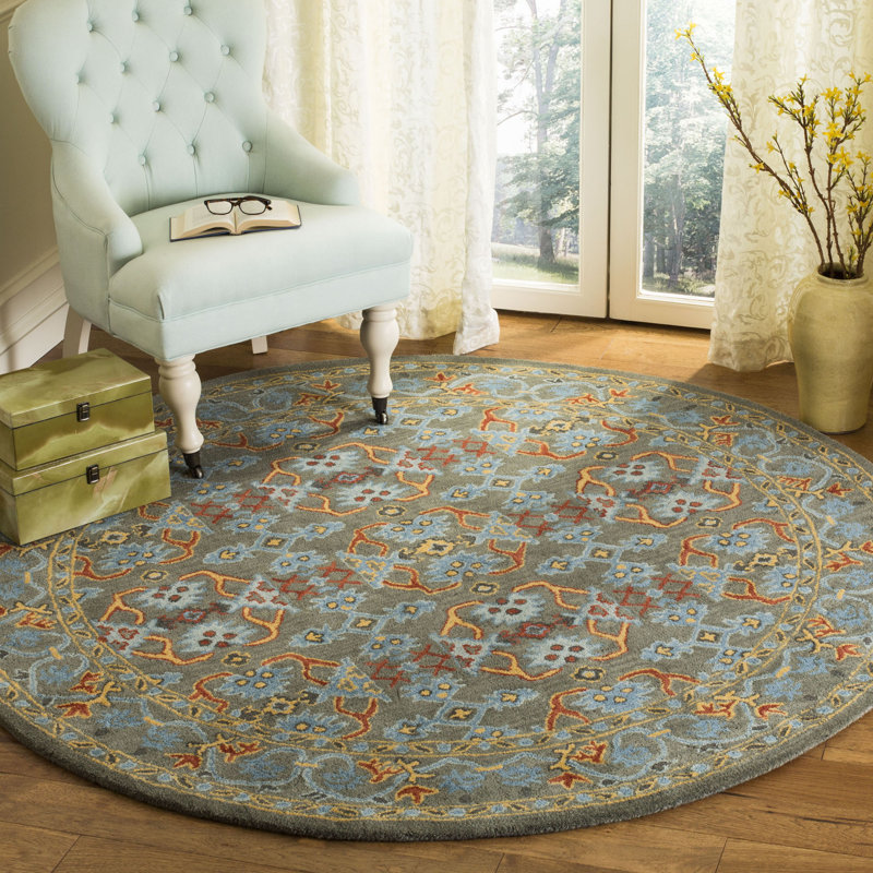 Wahcheechee Hand Tufted Wool Oriental Rug, Round 6'