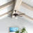 Drexel 52"W Remote Controlled Ribbed Clear Glass Shaded Ceiling Fan - Beachcrest Home