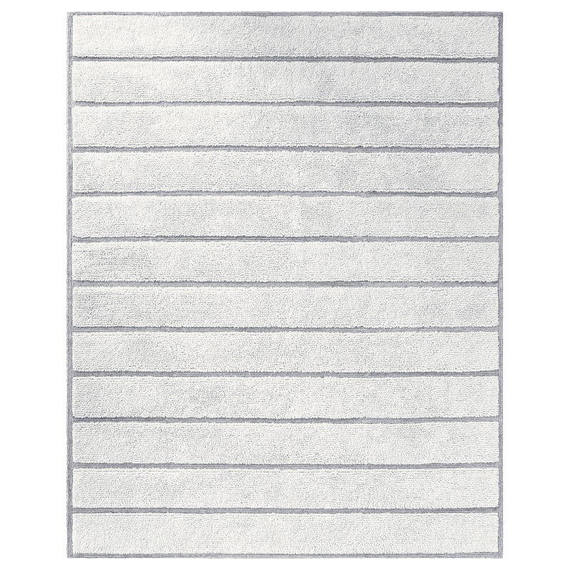 Tapis ivoire et naturel Indie Alana, Rectangulaire 8 pi x 10 pi