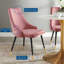 Chaise parsons capitonnée en velours-148914989