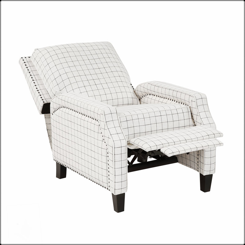 Chaise inclinable à dossier poussoir avec mouvement auto-inclinable, coussin moelleux et design élégant pour les salons modernes