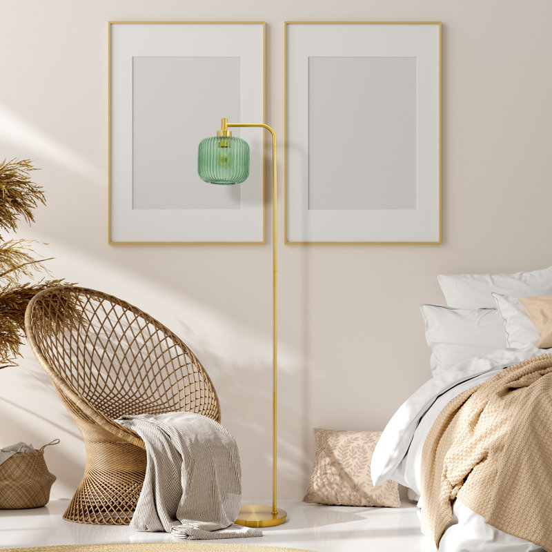 Lampe sur pied arquée 63 po Jacobson, Vert
