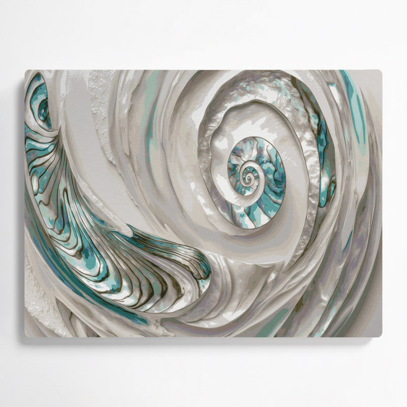 Art mural en métal gris Coastal Abalone, H 12 po x l 18 po