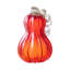 Gourde en verre rouge 8,5 "avec paillettes