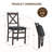 Padded Stackable Folding Dining Chairs with Solid Wood Frame-233961516