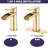 Single Handle Bathroom Waterfall Faucet - Brushed Gold With Deck Plate & Overflow Pop Up Drain Capacity Feature-121768076