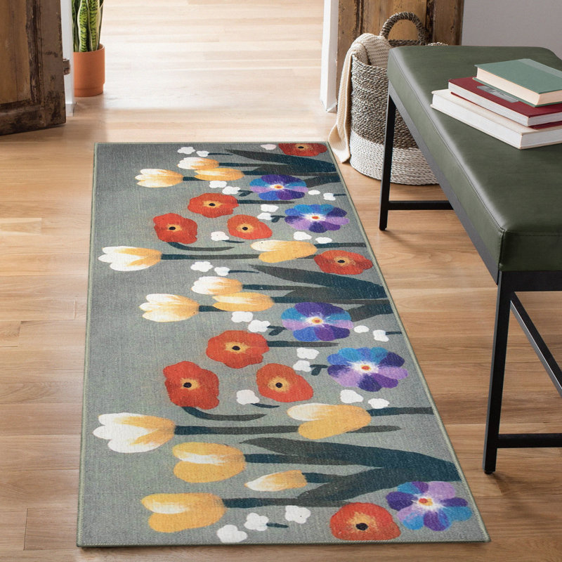 Tapis de cuisine antidérapant Charron, Tapis de couloir 1 pi 11 po x 4 pi 11 po