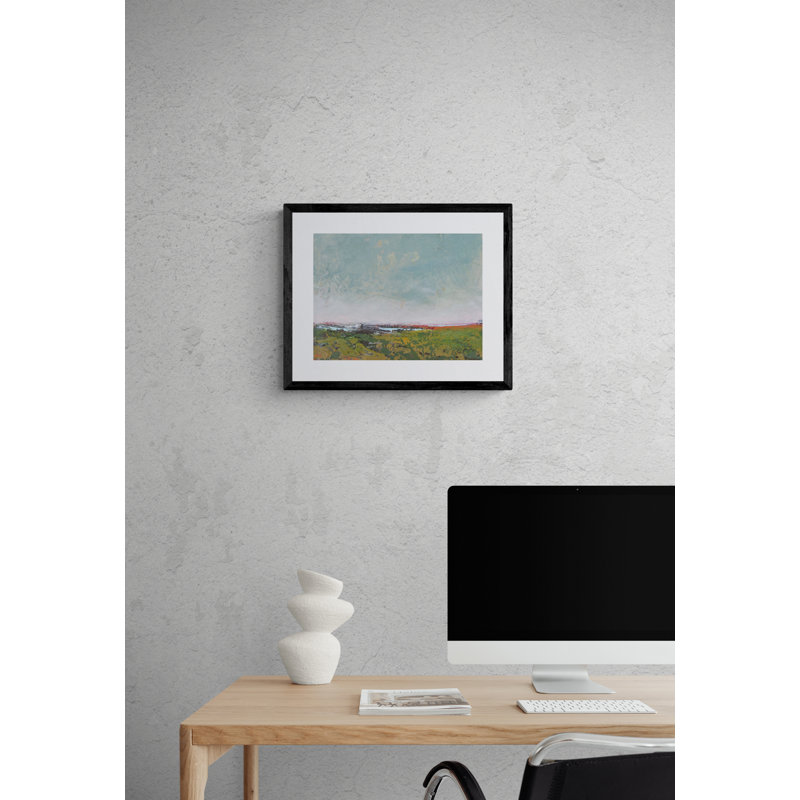 Golden Lining Print by Victoria Primicias, Black Framed Paper, 17.2" H x 21.2" W