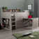 Binne Single (3') 3 Drawer Bed Frames Mid Sleeper Loft Bed with Built-in-Desk