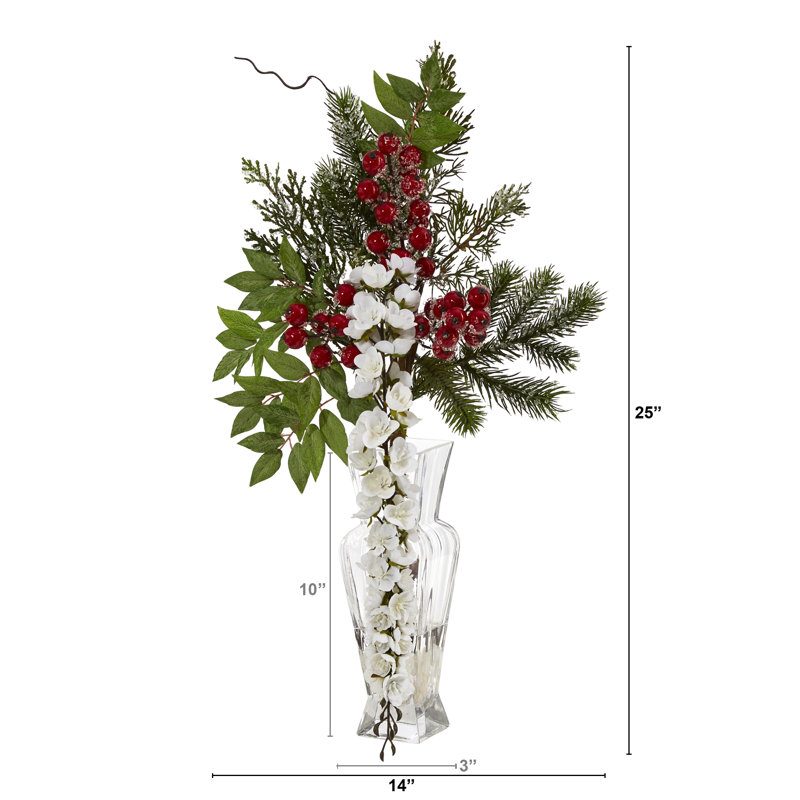 Arrangement floral mélangé dans un vase