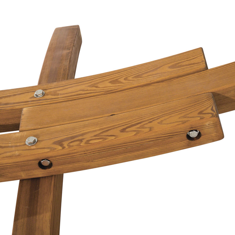 support pour hamac en bois Searcy, Rouge henné
