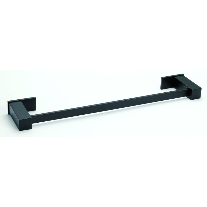 Sirius 19 Wall Mounted Towel Bar, Satin Black