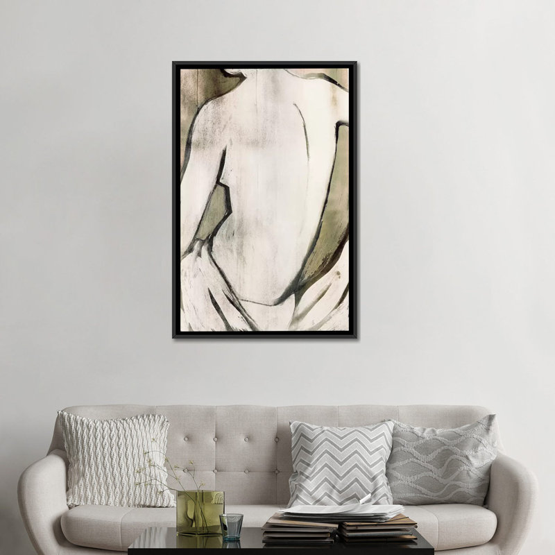 " Nude Sepia II " by PI Studio, 26" H x 18" W x 1.5" D, Black Framed Canvas, No Mat