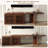 Jarisa Storage Credenza， Retracted Extendable TV Stand -Wood TV Console Media Cabinet with Storage-141817451-167728024