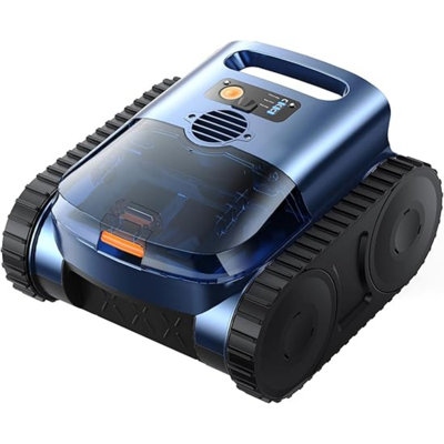 Robot nettoyeur de piscine, aspirateur de piscine sans fil pour piscine creusée, robot nettoyeur de piscine automatique pour planchers de piscine, nettoyage de drain, murs, ligne de flottaison, 2150 pieds carrés, autonomie de 180 minutes, robot de charge rapide 3H pour piscine spa