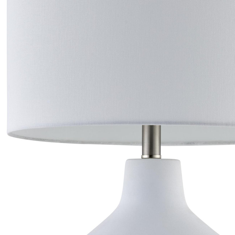 Lampe de table Lockwood, Blanc / Blanc, Blanc / Blanc